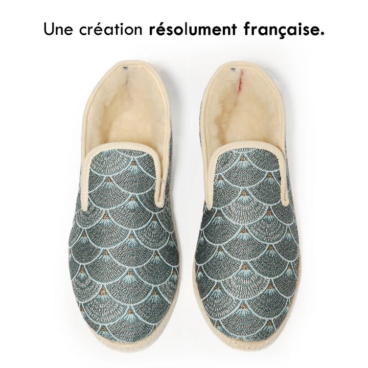 Charentaise Femme, Fabriquées à la main en France, Charentaises Made in France, Charentaise Homme Originales Fauve
