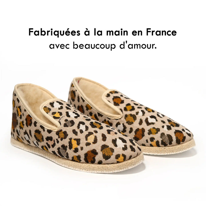 Charentaise Femme, Fabriquées à la main en France, Charentaises Made in France, Charentaise Homme Originales Fauve