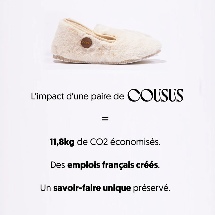 Charentaises homme femme COUSUS cocon cristallin impact positif