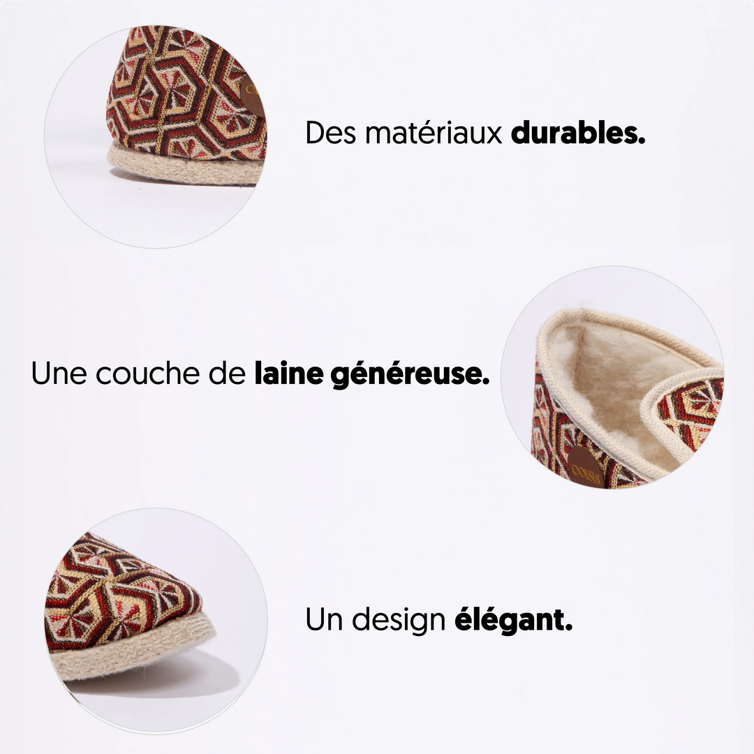 Charentaise homme et femme Cousus Bordeaux Ardents