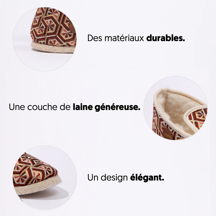 Charentaise homme et femme Cousus Bordeaux Ardents
