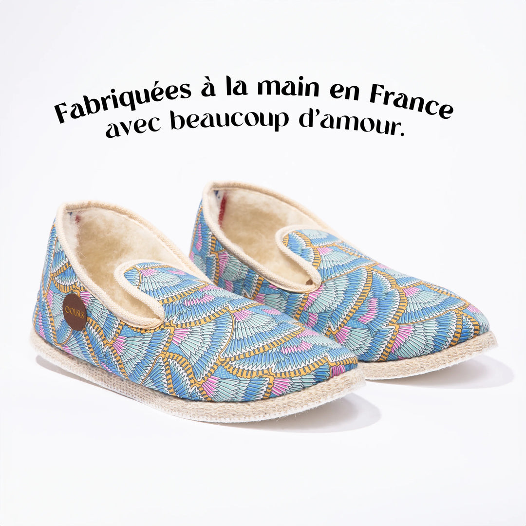 Charentaises COUSUS homme femme Petales d'Icare vue 3-4