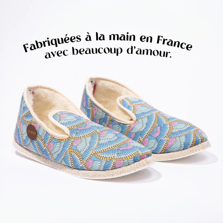 Charentaises COUSUS homme femme Petales d'Icare vue 3-4