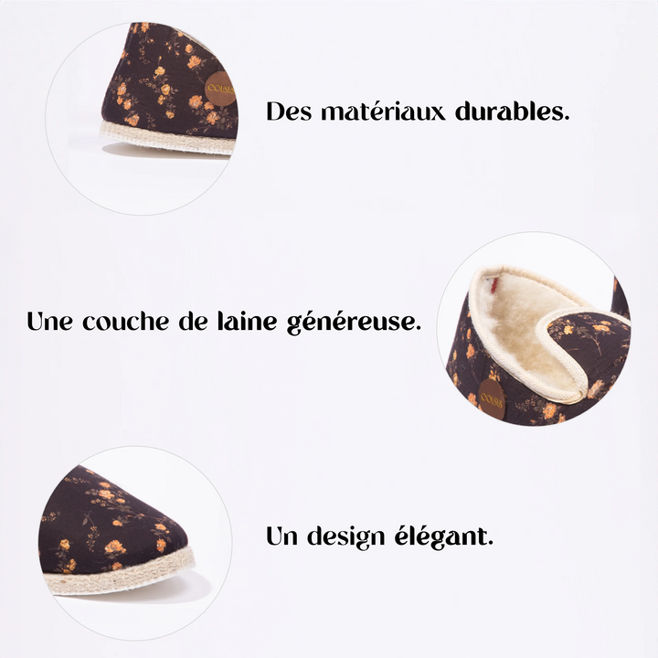 Charentaises homme femme COUSUS eclipse florale attributs produits