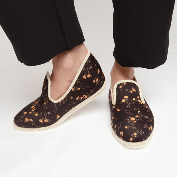 Charentaises homme femme COUSUS eclipse florale portees