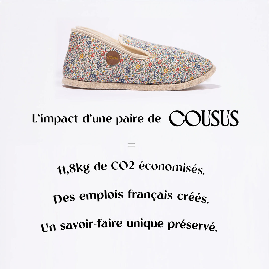Charentaises COUSUS homme femme Fine Fleur impact positif