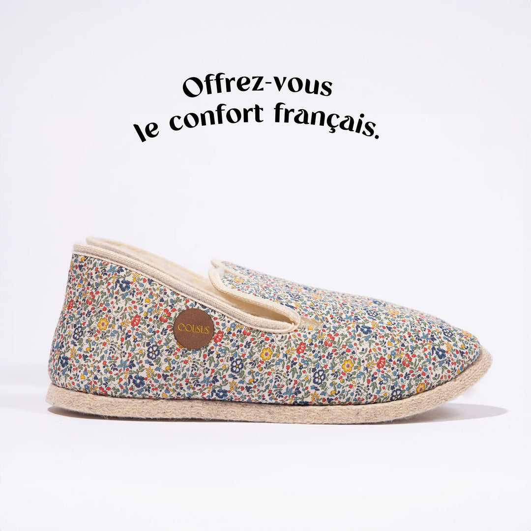 Charentaises COUSUS homme femme Fine Fleur vue profil