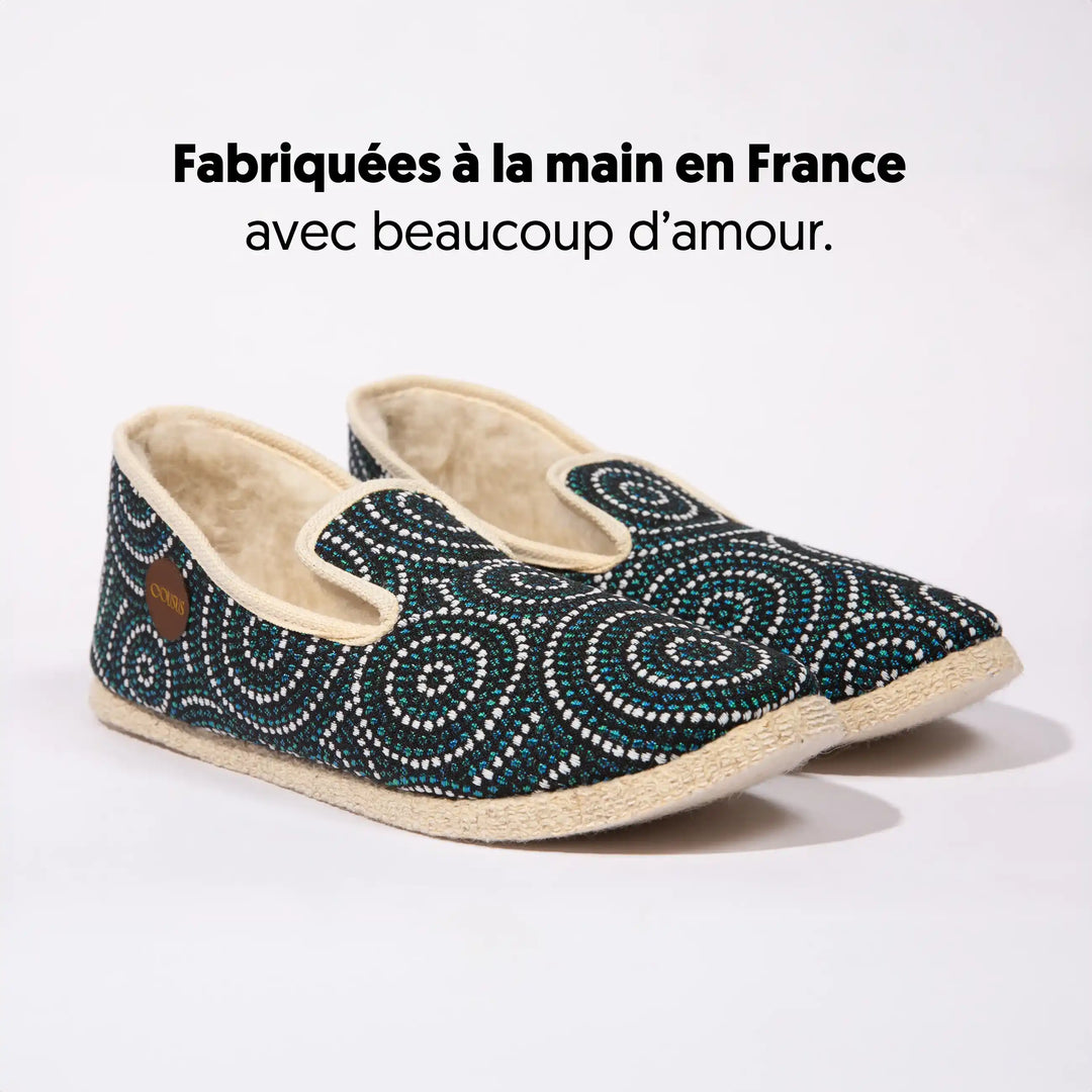 Charentaises francaises COUSUS homme et femme Aimable Canard vue 3-4