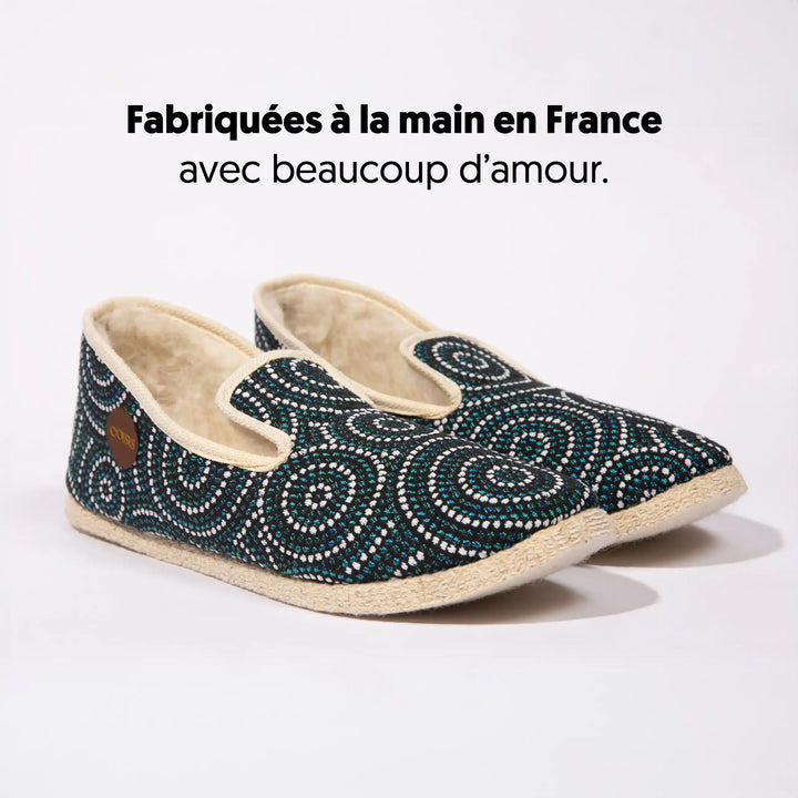 Charentaises francaises COUSUS homme et femme Aimable Canard vue 3-4