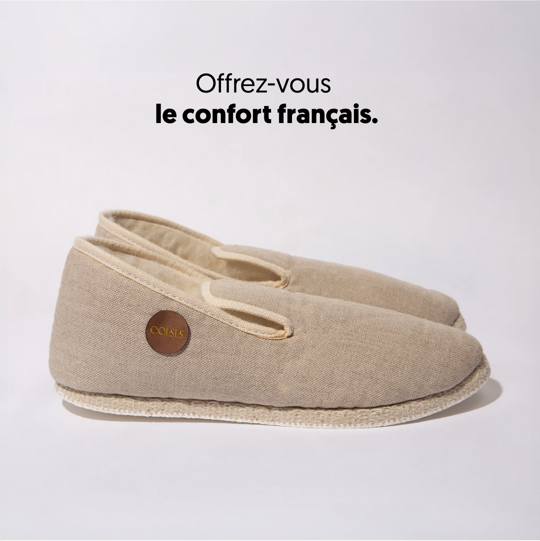 Charentaises Cousus homme femme soleil d'hiver profil
