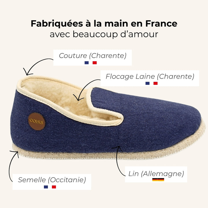 Charentaises Bleu Abysses 🇫🇷